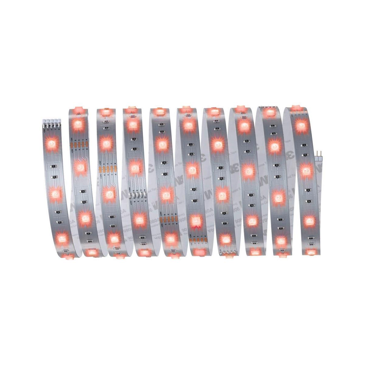 Led-streifen Farbwechsler L: 1 M Fernbedienung, Dimmbar - Silberfarben, Basics, Kunststoff (100,0cm) - Paulmann