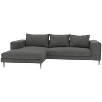 Ecksofa Aurora Ii - Dunkelgrau/Schwarz, MODERN, Textil (170/275cm) - Trendmanufaktur