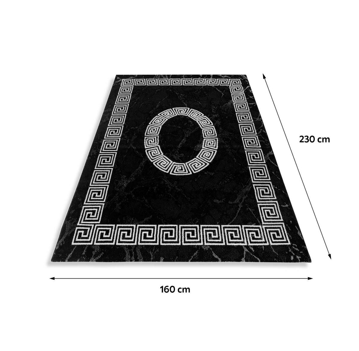 Webteppich Schwarz/weiß Naturfaser Plus 160x230 Cm - Schwarz/Weiß, Design, Textil (160/230cm) - Novel