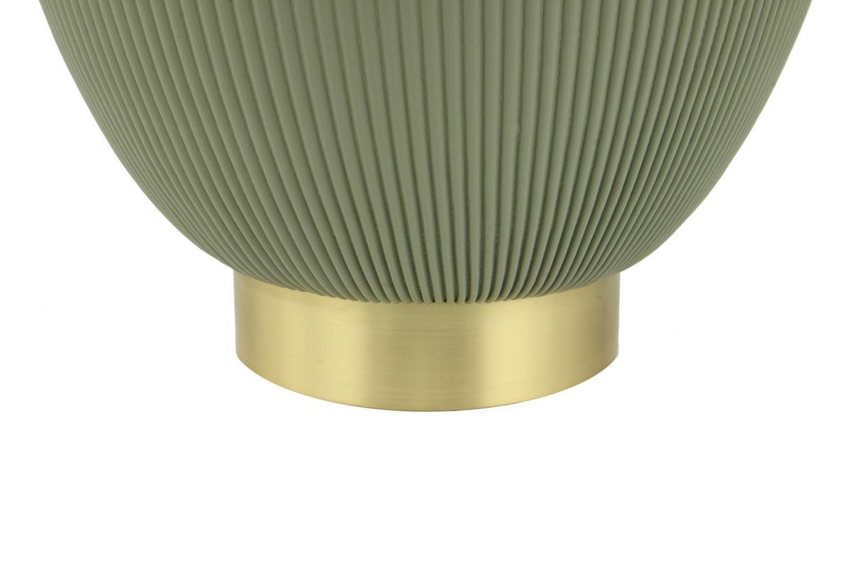 Beistelltisch Jokai 125 Grün - Goldfarben/Grün, Design, Textil/Stein (47/47/45cm) - Kayoom