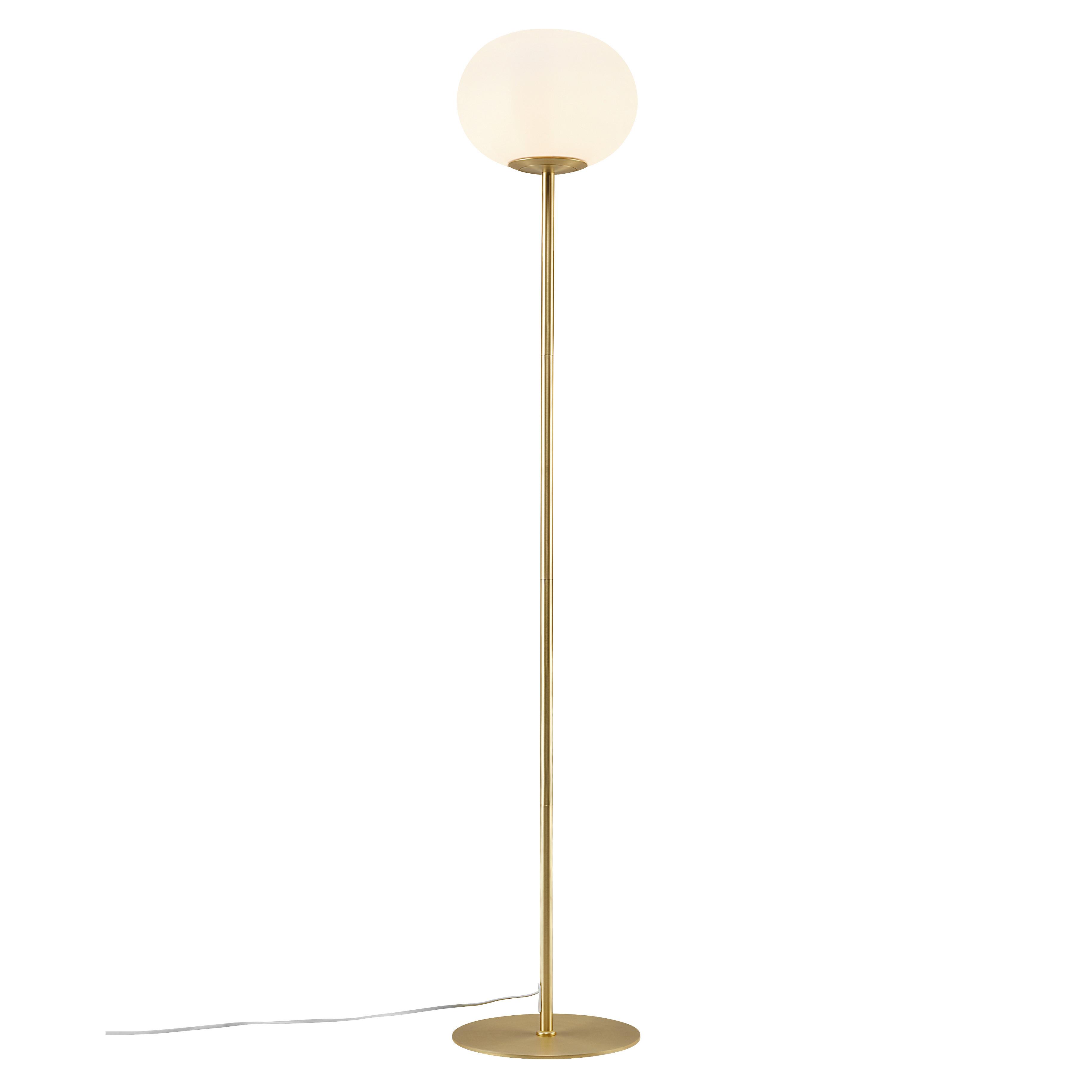 Stehleuchte Alton Messingfarben D: 28 cm - Messingfarben, Basics, Glas/Metall (28/150cm) - Nordlux