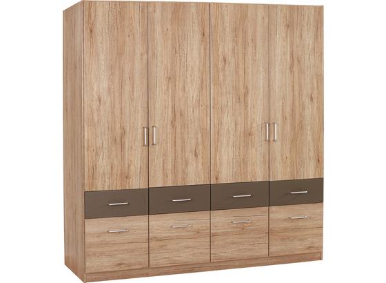 Šatná Skriňa Aalen-extra - farby dubu/sivá, Konvenčný, kompozitné drevo (181/197/54cm) Šatná Skriňa Aalen-extra - farby dubu/sivá, Konvenčný, kompozitné drevo (181/197/54cm)