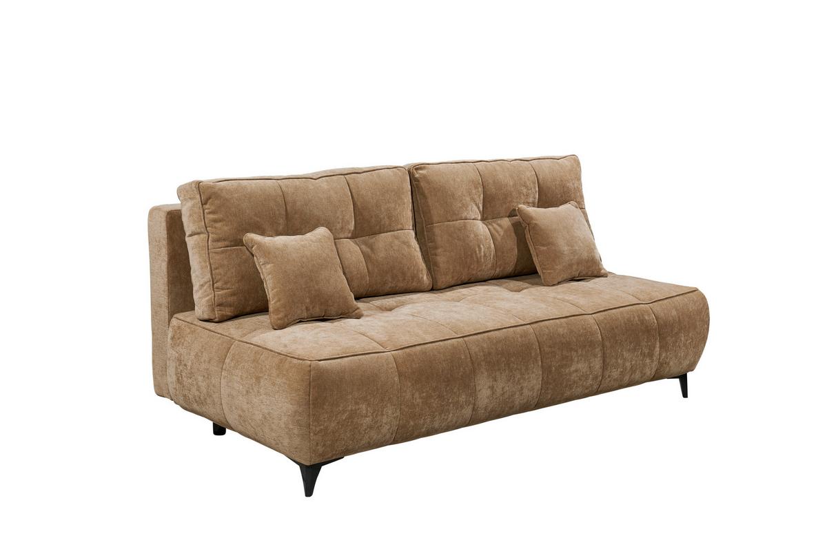 Schlafsofa Elisa Braun, Schlaffunktion - Schwarz/Braun, MODERN, Textil (215/96/106cm) - MID.YOU
