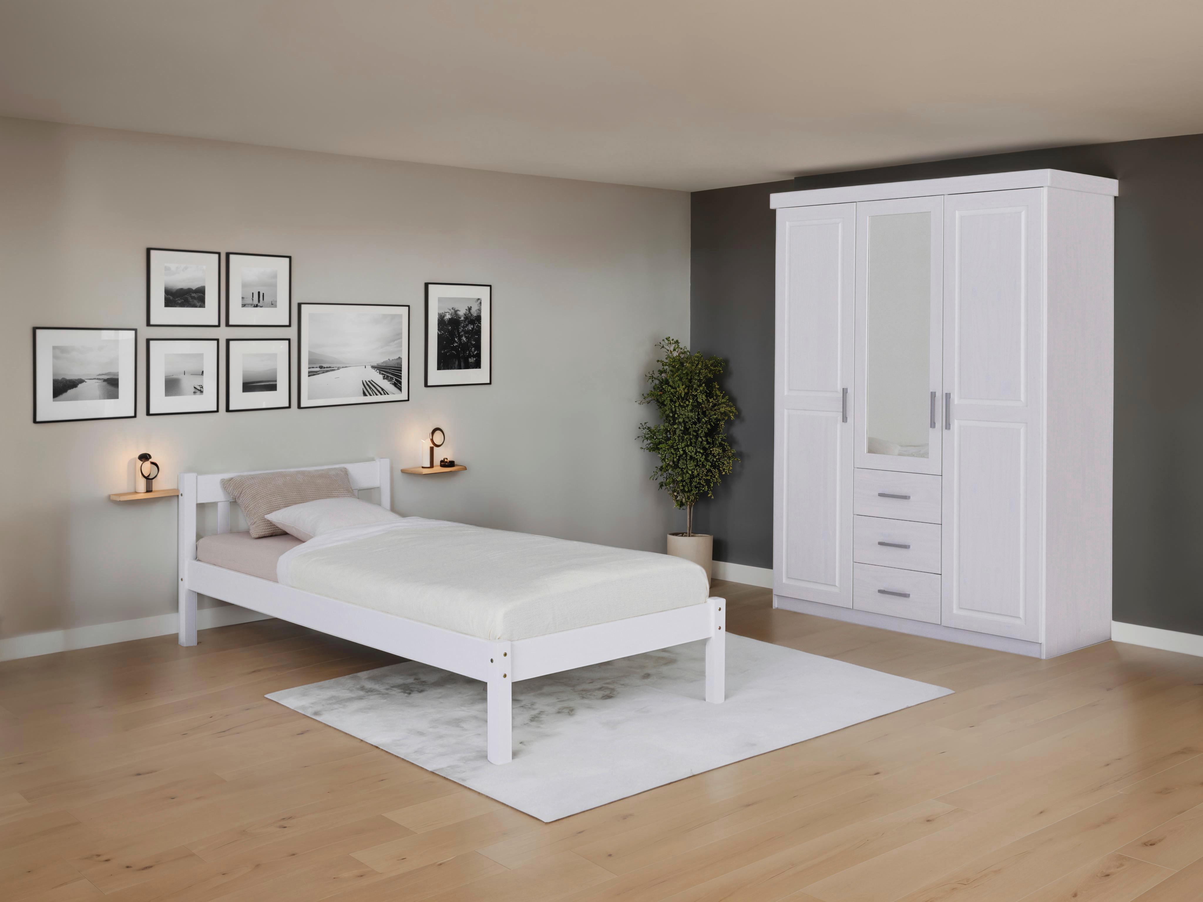 Einzelzimmer Vilmar Geraldo Weiß 2-teilig - Weiß, MODERN, Holz - MID.YOU
