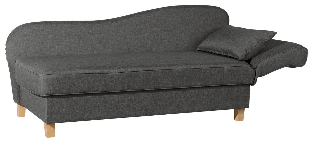 Récamiere Selma In Anthrazit B: 190 Cm - Anthrazit/Buchefarben, Design, Textil (190/82/88cm) - Max Winzer
