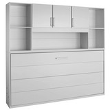Bettüberbauregal Albero 212 cm Weiß - Weiß, KONVENTIONELL, Holzwerkstoff (212/93/38cm)