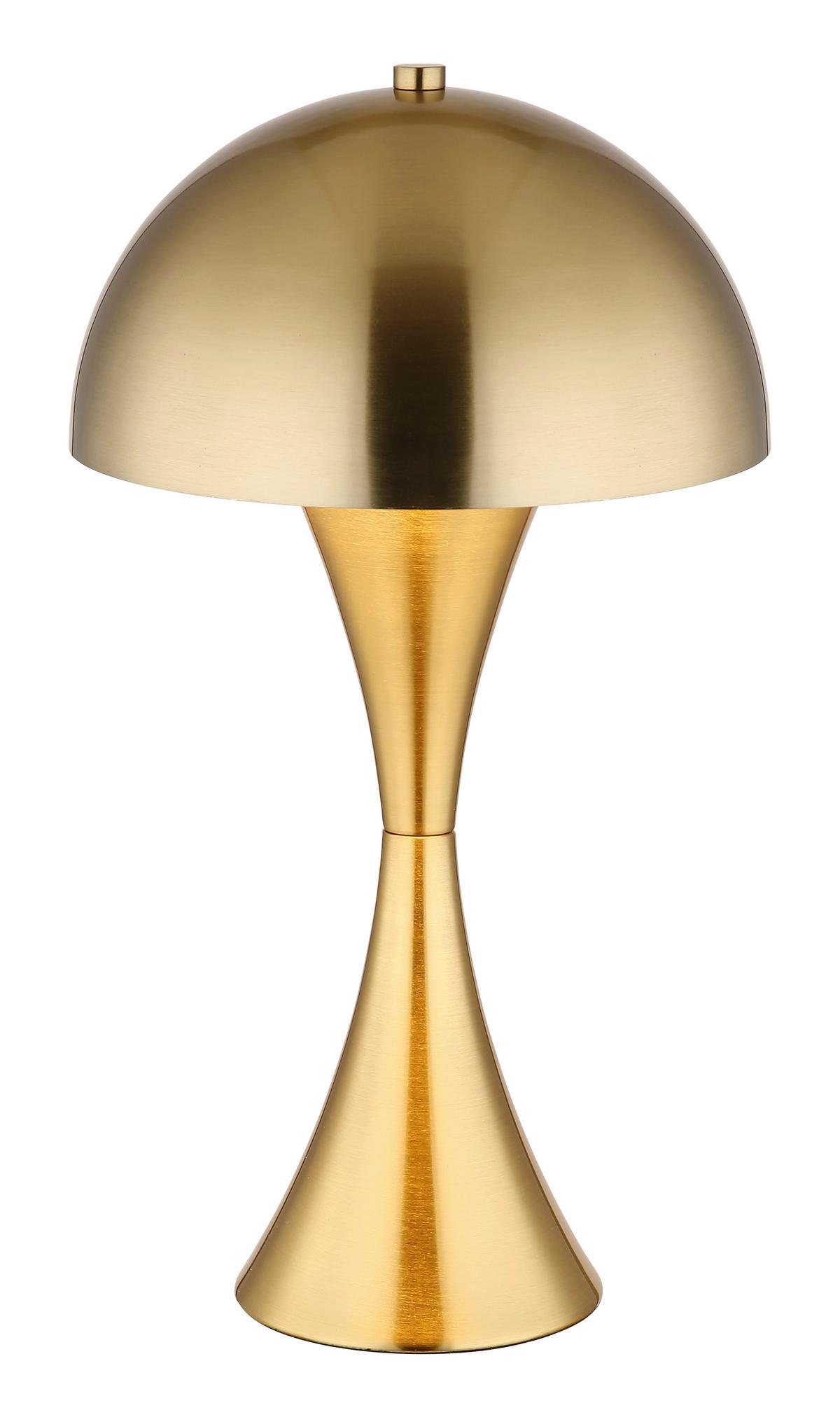 Tischleuchte 21028m - Messingfarben/Weiß, Design, Kunststoff/Metall (20/36,1cm) - Globo