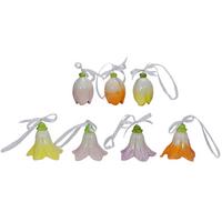 Függődísz Nika -Paz- - lila/sárga, Design, textil/kerámia (7,1/6,8/7,3cm) - Luca Bessoni