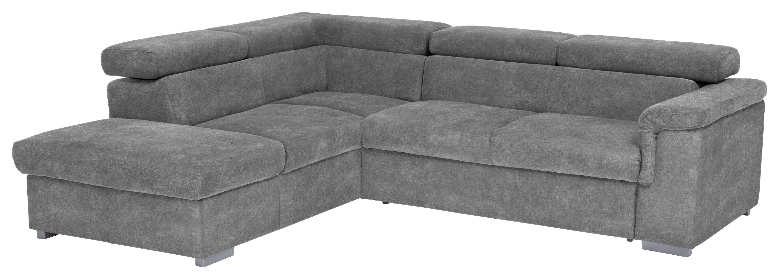 Sedacia súprava MILLA sivá ľavý roh - sivá, Basics, drevo/textil (217/252cm)