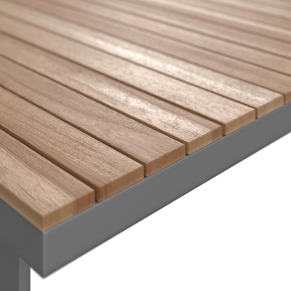 TERASOVÁ SEDACÍ SOUPRAVA ELIA - světle šedá, Moderní, kov/dřevo (236,5/75/236,5cm) - Bessagi Garden