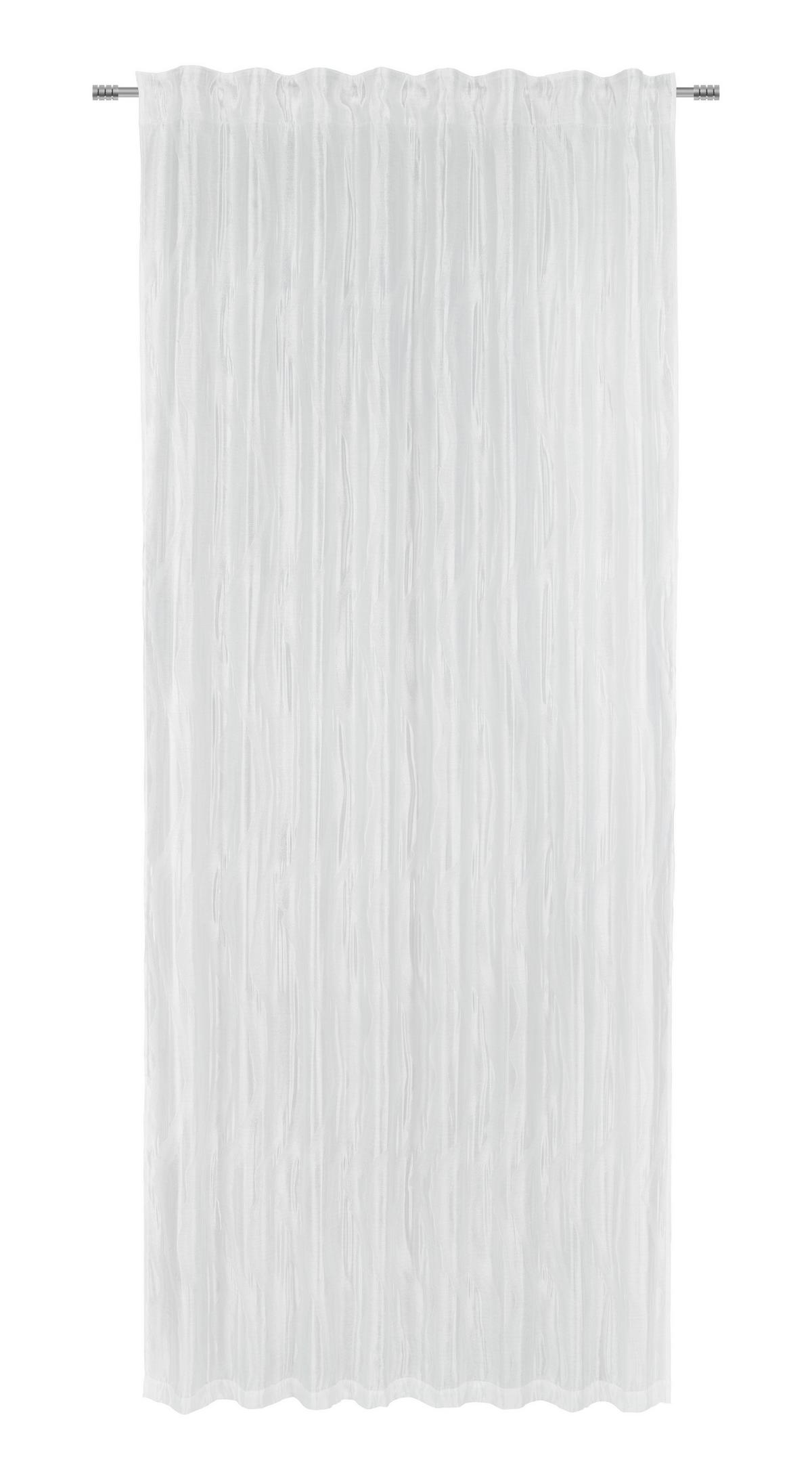 HOTOVÝ ZÁVĚS Phil, 135/255cm, bílá - bílá, Romantický / Rustikální, textil (135/255cm) - Premium Living