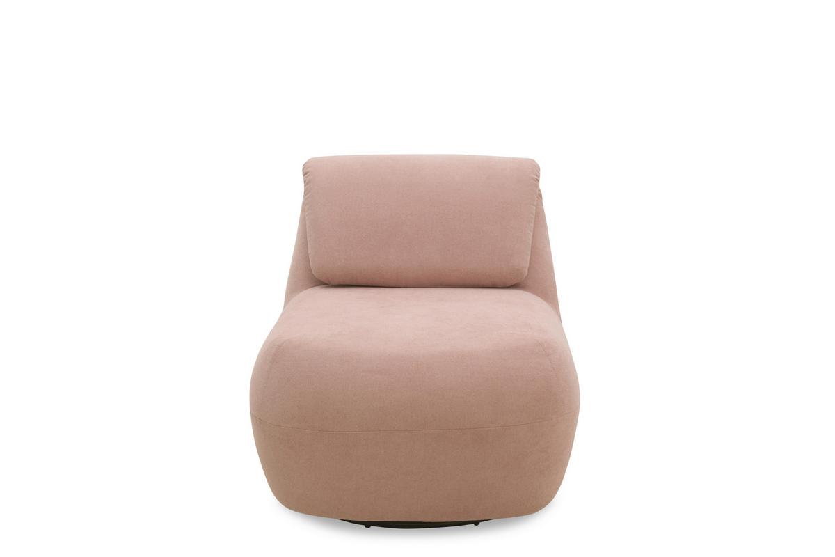 Sessel Rosa B: 68 cm - Schwarz/Rosa, Design, Textil (68/67/88cm) - MID.YOU