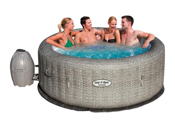 Whirlpool Aufblasbar Lay-Z-Spa Honolulu Airjet Ø 196 Xh 71 cm - Grau, MODERN, Kunststoff (196/71cm) - Bestway
