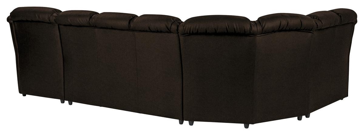 Wohnlandschaft Boston Braun Chenille - Schwarz/Braun, KONVENTIONELL, Textil (216/333/165cm) - Livetastic