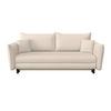 Schlafsofa Kairo Beige, Lf: ca. 190x150cm - Beige/Schwarz, ROMANTIK / LANDHAUS, Holz/Kunststoff (230/90/115cm) - James Wood