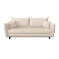 Schlafsofa Kairo Beige, Lf: ca. 190x150cm - Beige/Schwarz, ROMANTIK / LANDHAUS, Holz/Kunststoff (230/90/115cm) - James Wood