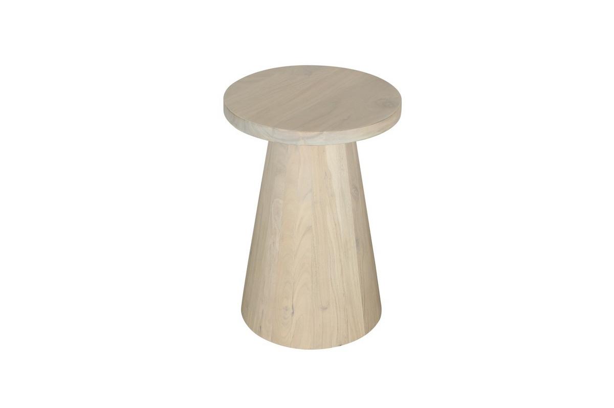 Beistelltisch Cone Weiß B: 40 cm - Schwarz/Weiß, Design, Holz (40/50/40cm) - MID.YOU