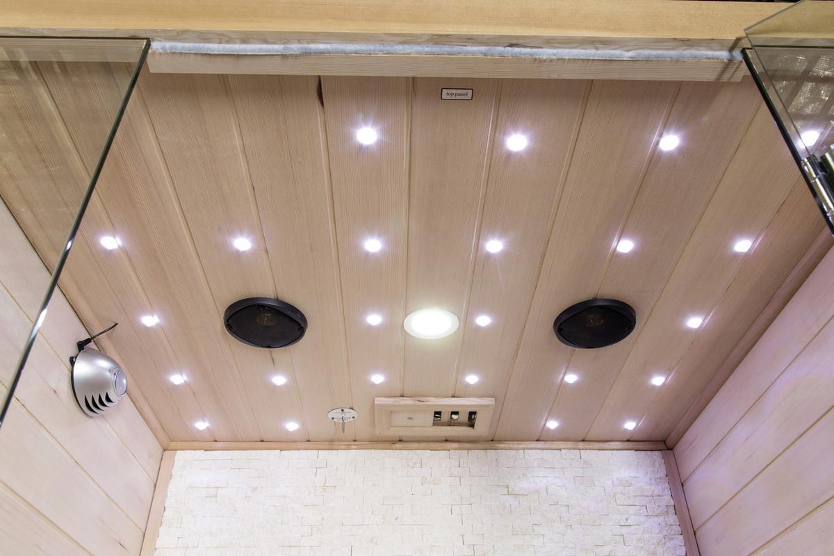 Infrarotkabine 2 Personen 120x200x105cm Göteborg - Naturfarben, MODERN, Holz (120/200/105cm)