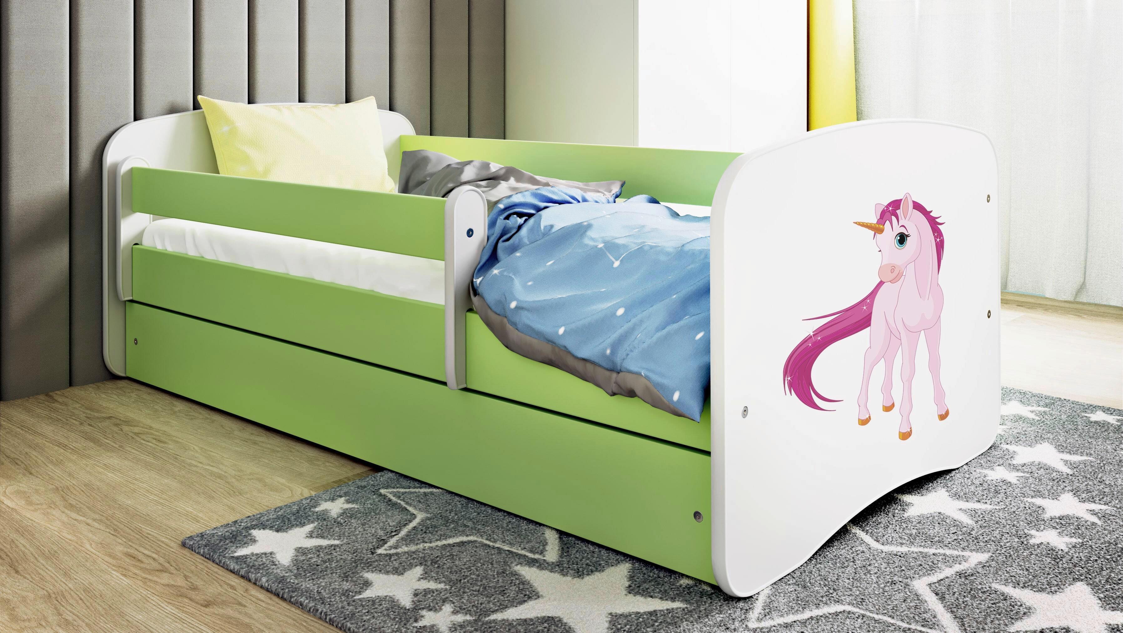 Kinder-/Juniorbett Babydreams Inkl. Matratze 80x160 - Birkefarben/Weiß, MODERN, Holz/Holzwerkstoff (80/160cm) - MID.YOU