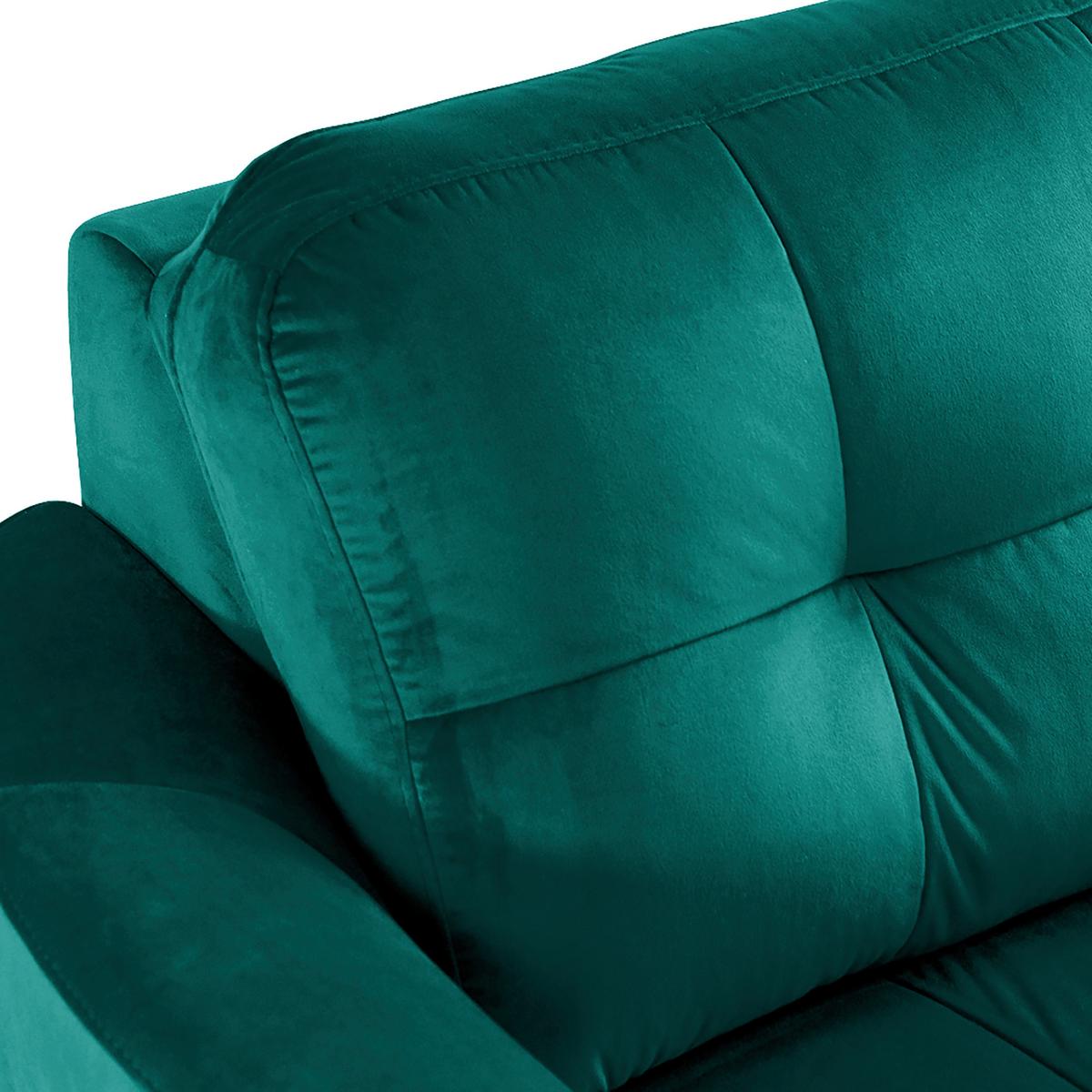 Ecksofa Nordic, Petrol S: 236x190 cm - Buchefarben/Petrol, Design, Textil (236/190cm) - Livetastic