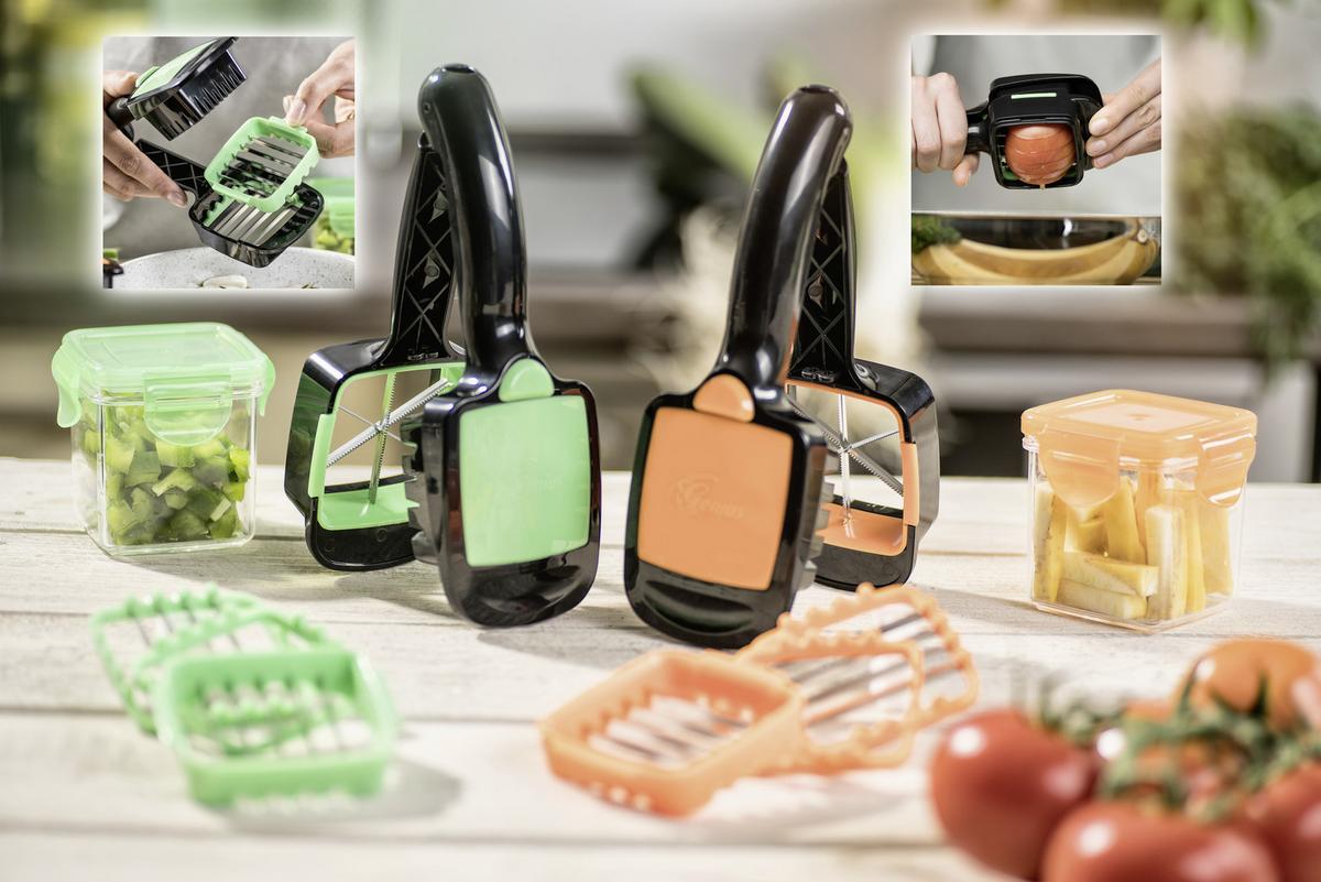 Küchenhelfer-set Nicer Dicer Quick 7 -Teilig. - Schwarz/Orange, Basics, Kunststoff/Metall - Genius