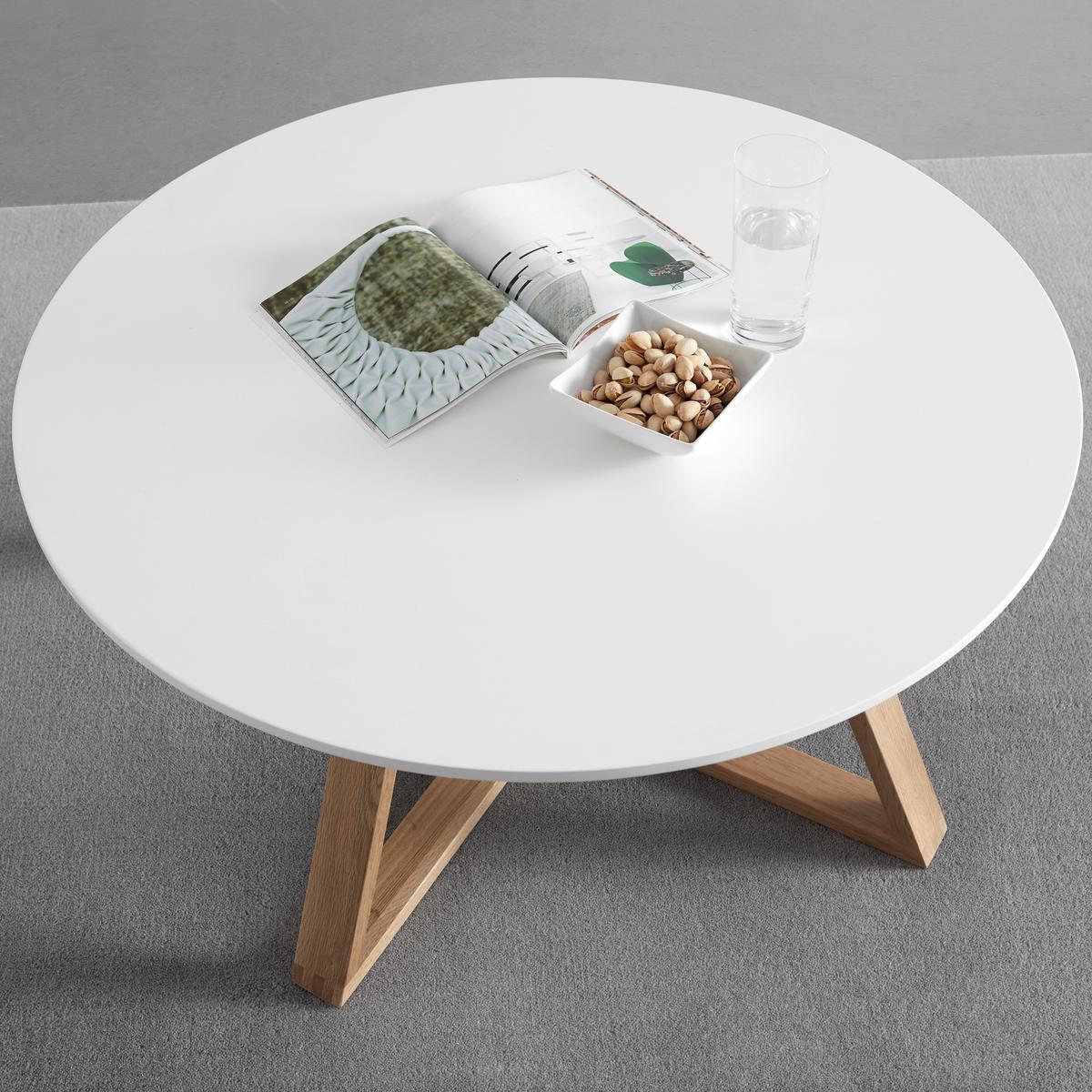 Konferenční stolek MATTIA - bílá/barvy dubu, Moderní, dřevo/kompozitní dřevo (80/39cm) - Mömax