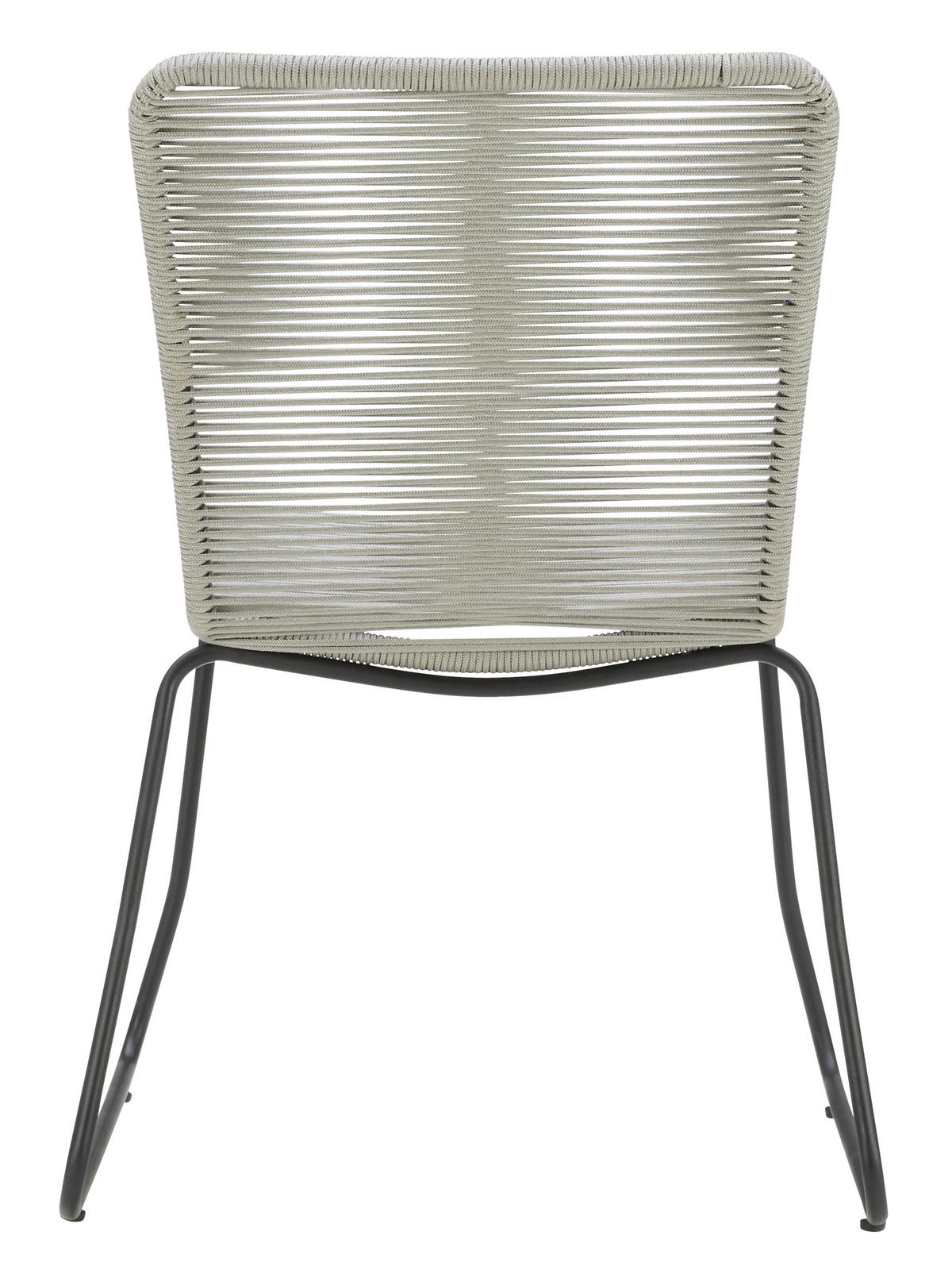Gartenstuhl Trendy Aus Metall Und Kunststoff - Schwarz/Grau, MODERN, Kunststoff/Metall (58/88/62cm) - Beldano