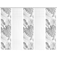 Flächenvorhang Sanja 5er Set - Weiß/Grau, Natur, Textil (60/260cm)