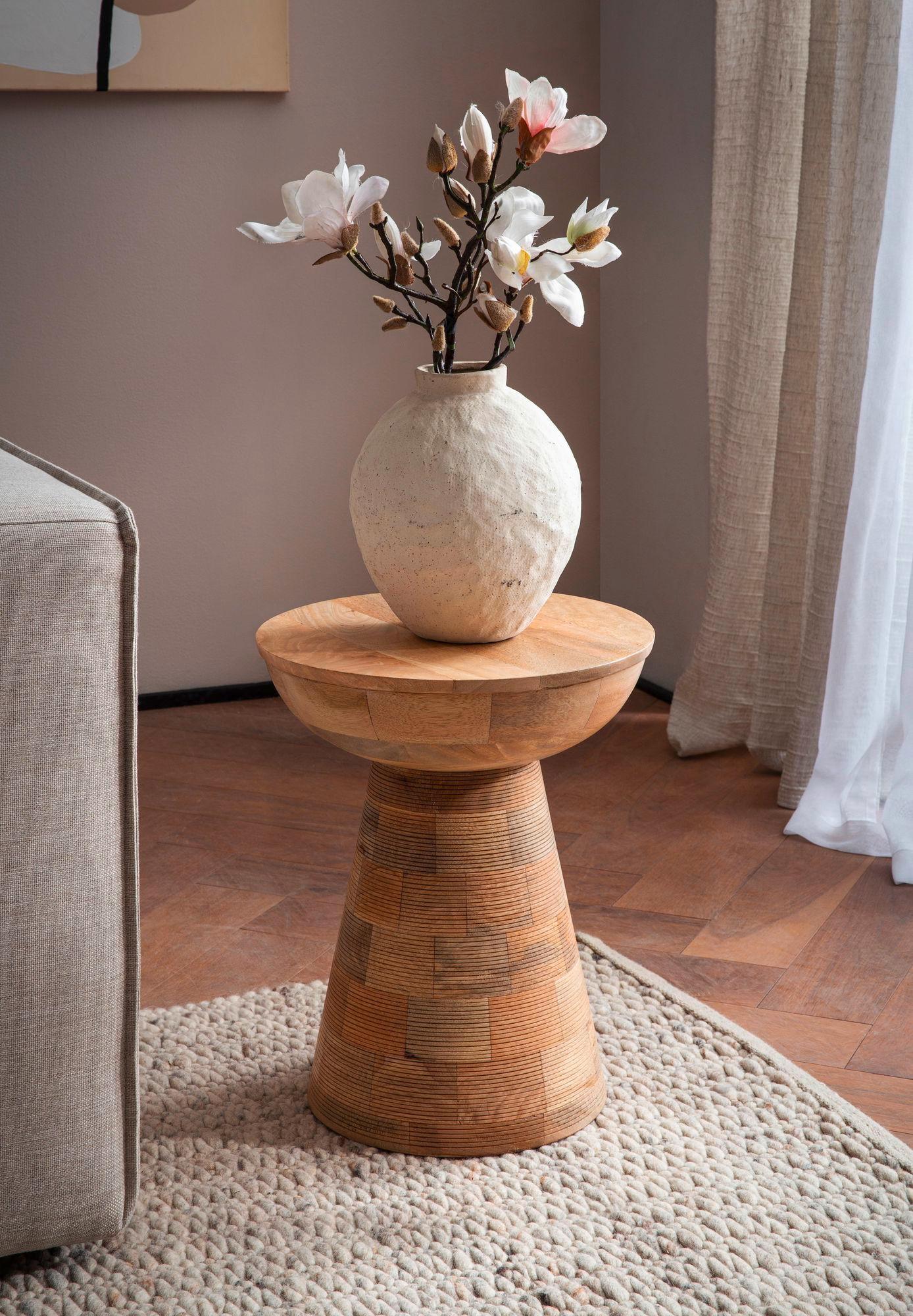 Beistelltisch Braun B: 37 cm - Braun, Design, Holz (37/37/45cm) - Livetastic