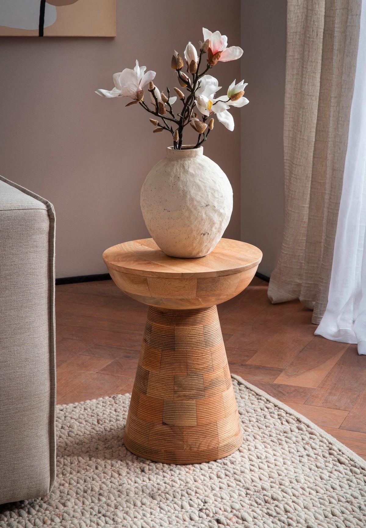 Beistelltisch Braun B: 37 Cm - Braun, Design, Holz (37/37/45cm) - Livetastic