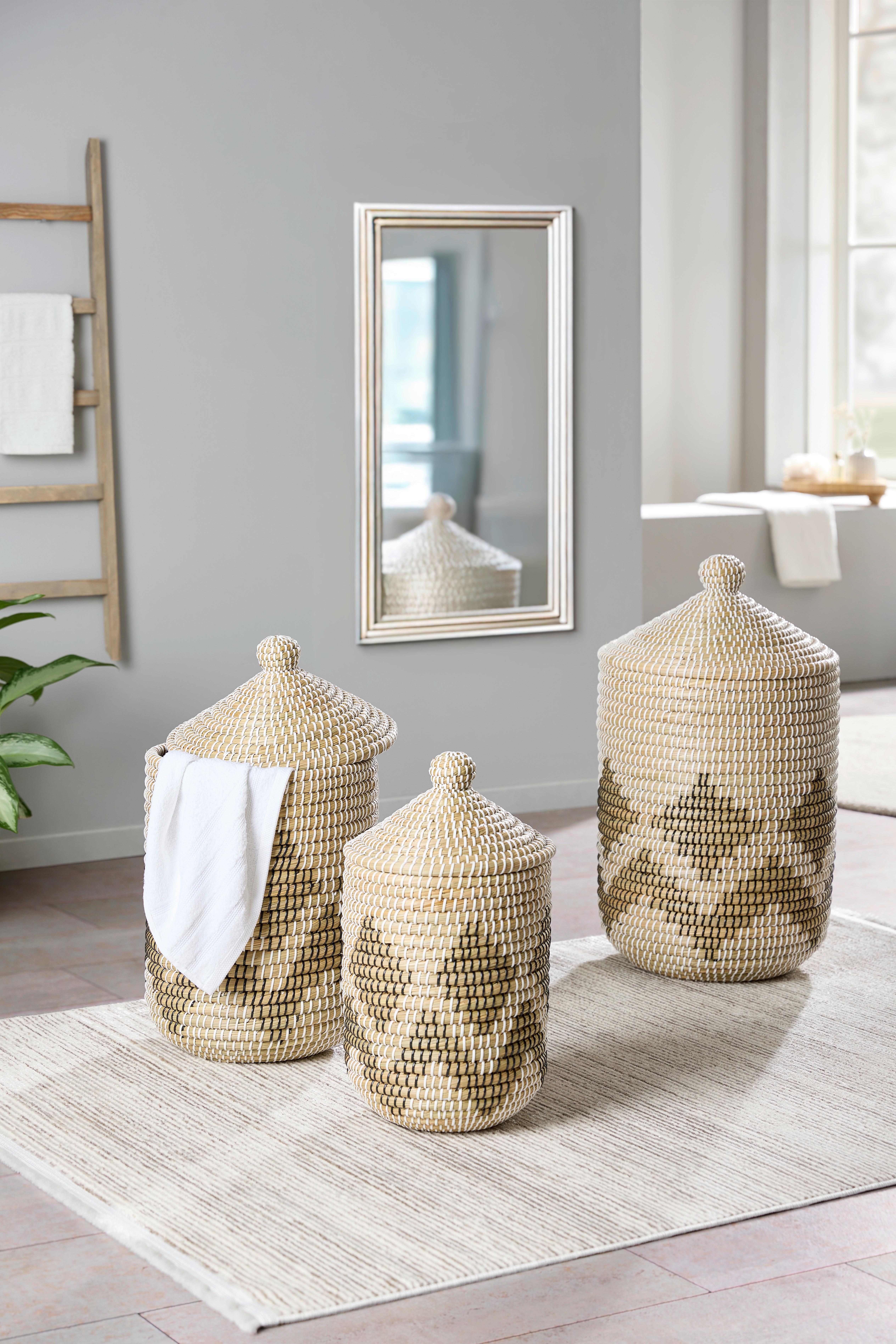 Ruháskosár Kaisa - natúr színű, Konventionell, természetes anyagok (38/66/25cm) - James Wood