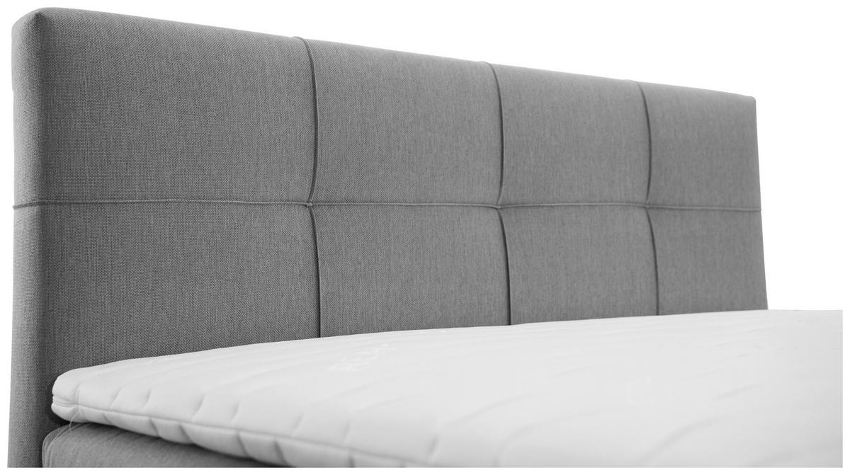 Polsterbett mit Matratze 140x200 Freddie Grau - Schwarz/Grau, MODERN, Textil (140/200cm)