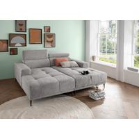 Ecksofa Intera, Grau S: 200x188 Cm - Schwarz/Grau, KONVENTIONELL, Textil (200/188cm) - Livetastic