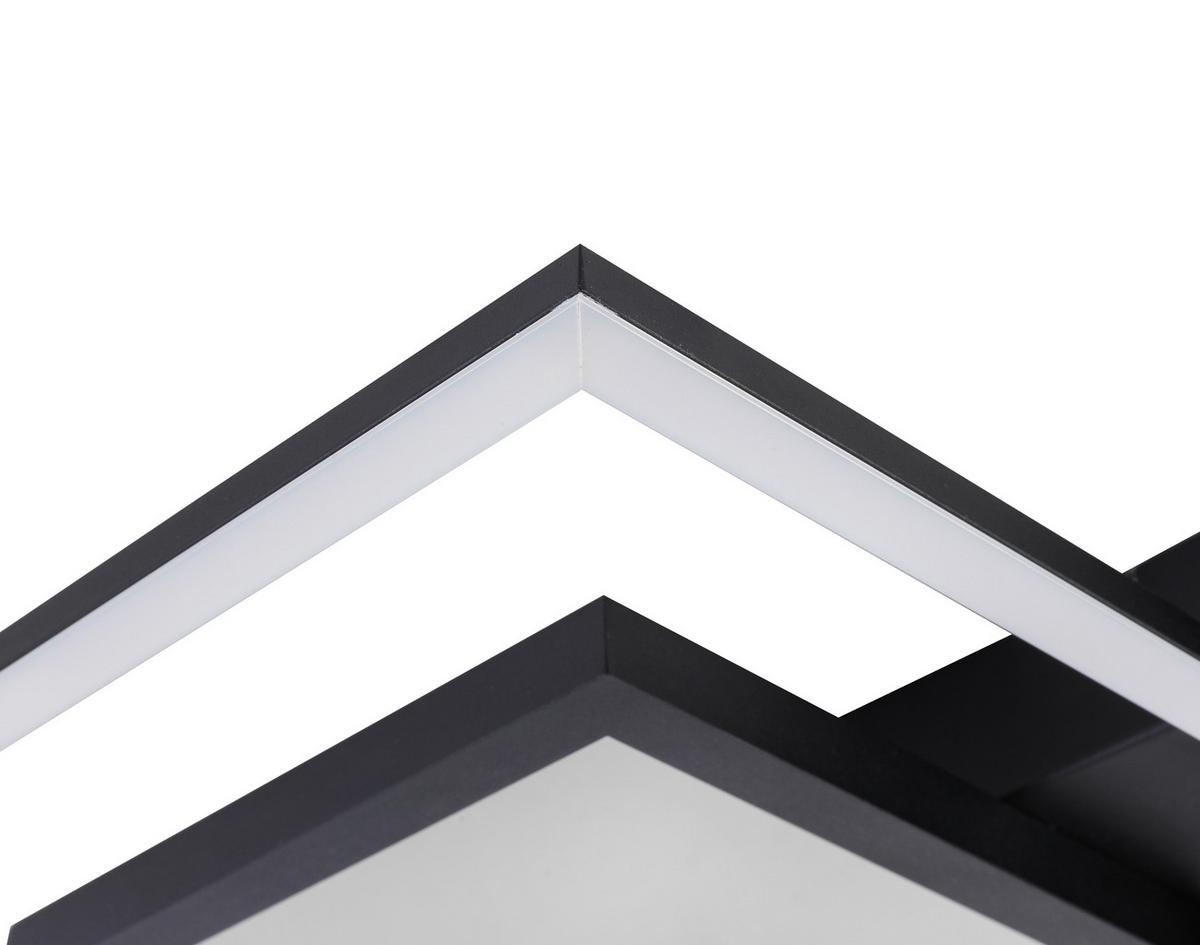 STROPNÉ LED SVIETIDLO PRECEVAL - čierna, kov/plast (41,8/75,3/6,7cm) - Premium Living