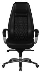 Komfortabel und edel Chefessel in Schwarz mit Wippmechanik und Lendenwirbelstütze