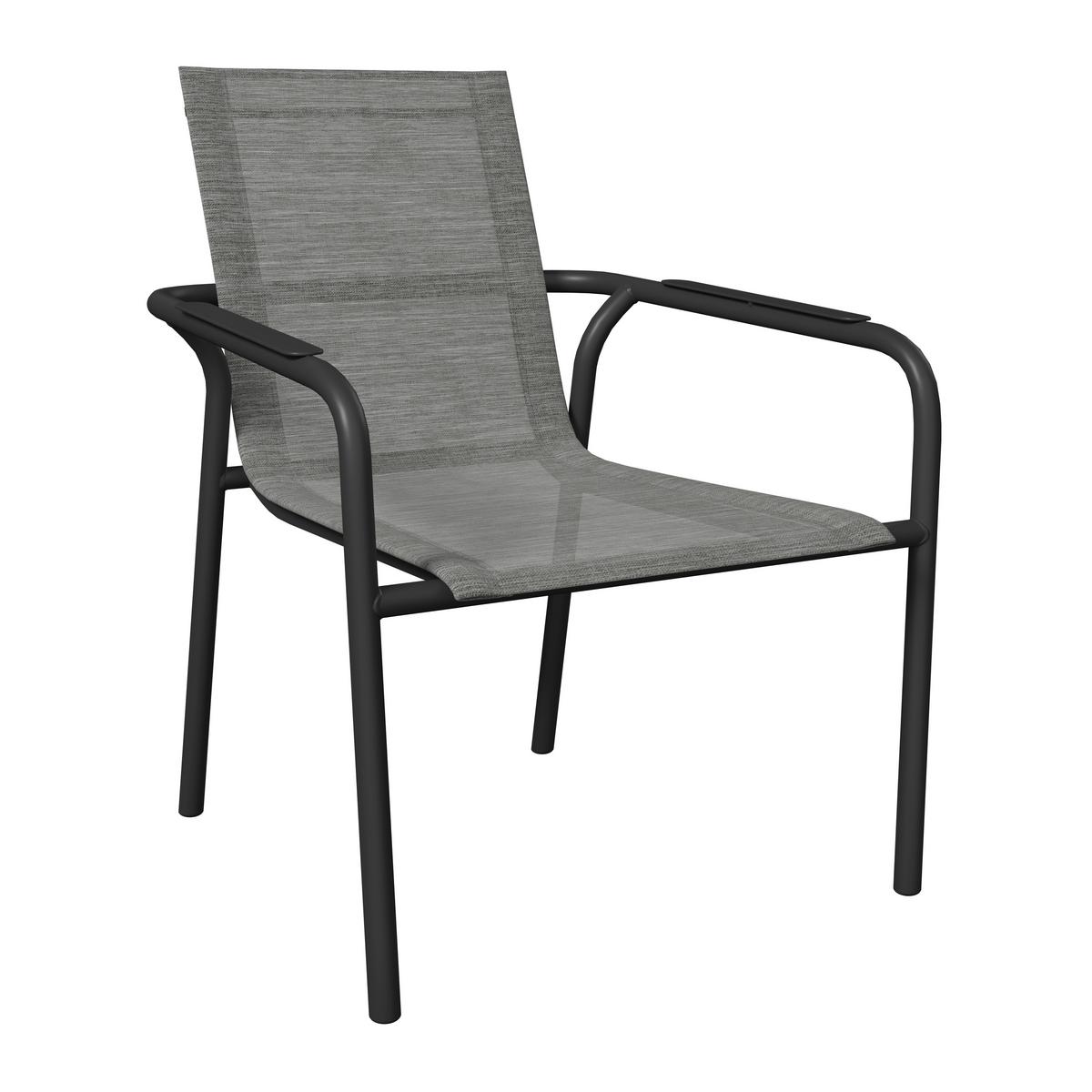 Gartenstuhl Mara - Beige/Grau, MODERN, Textil/Metall (60/87/63,5cm) - Beldano