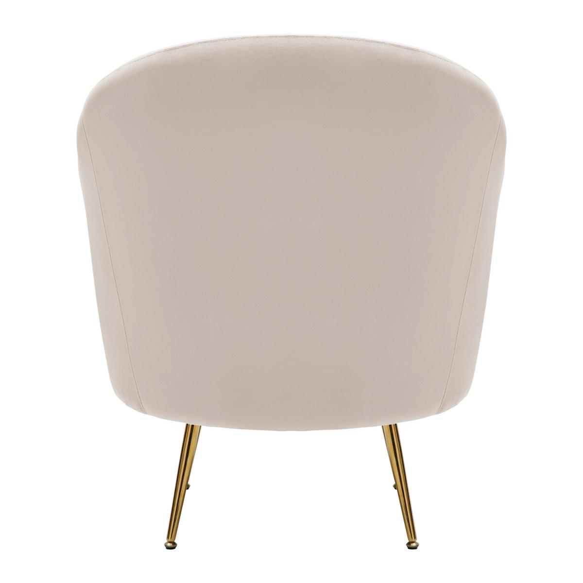 Křeslo LOU světle šedé - světle šedá/barvy zlata, Moderní, kov/textil (80/92/75cm) - PBJ
