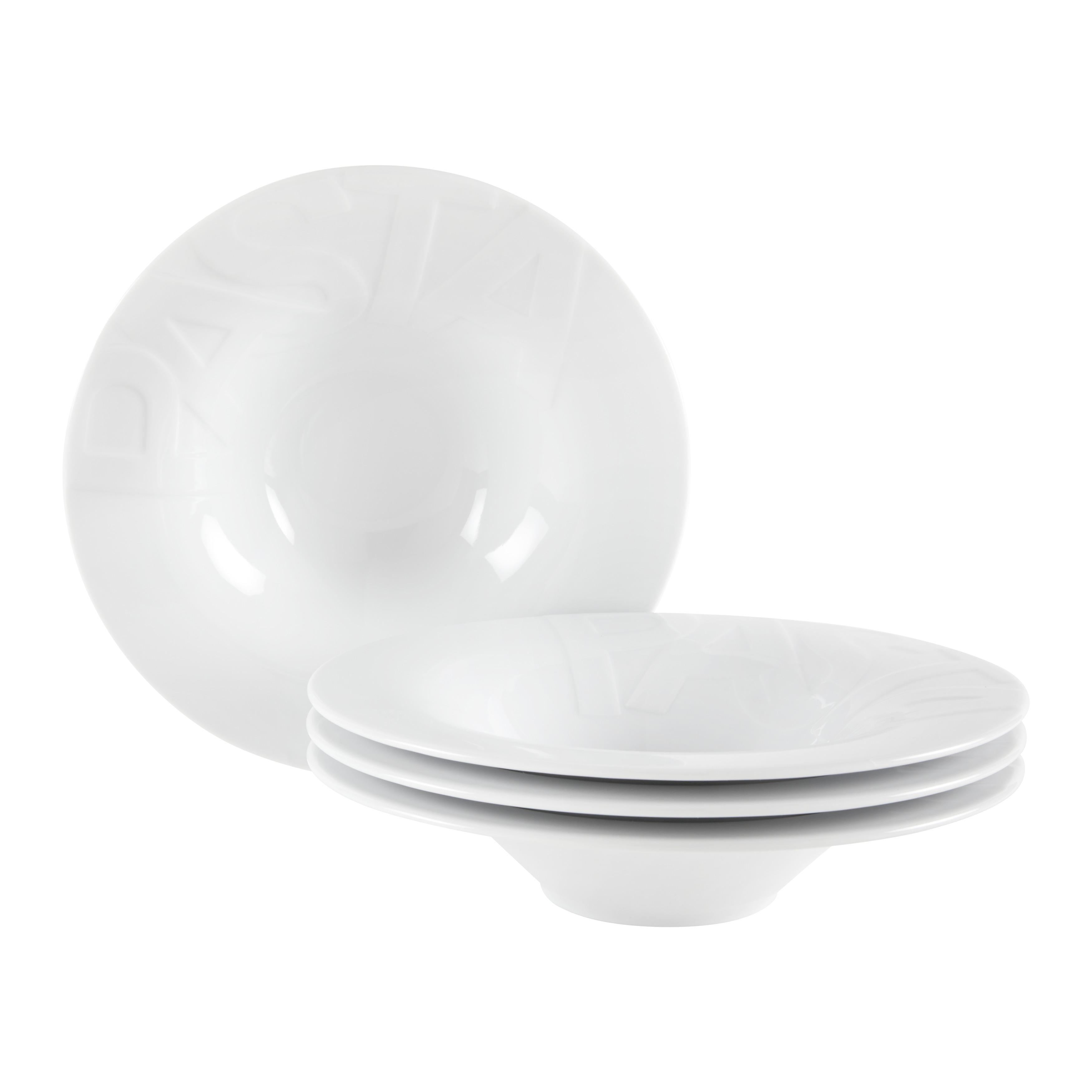 Pastatellerset Gourmet Weiß 4-teilig - Weiß, Keramik - Creatable
