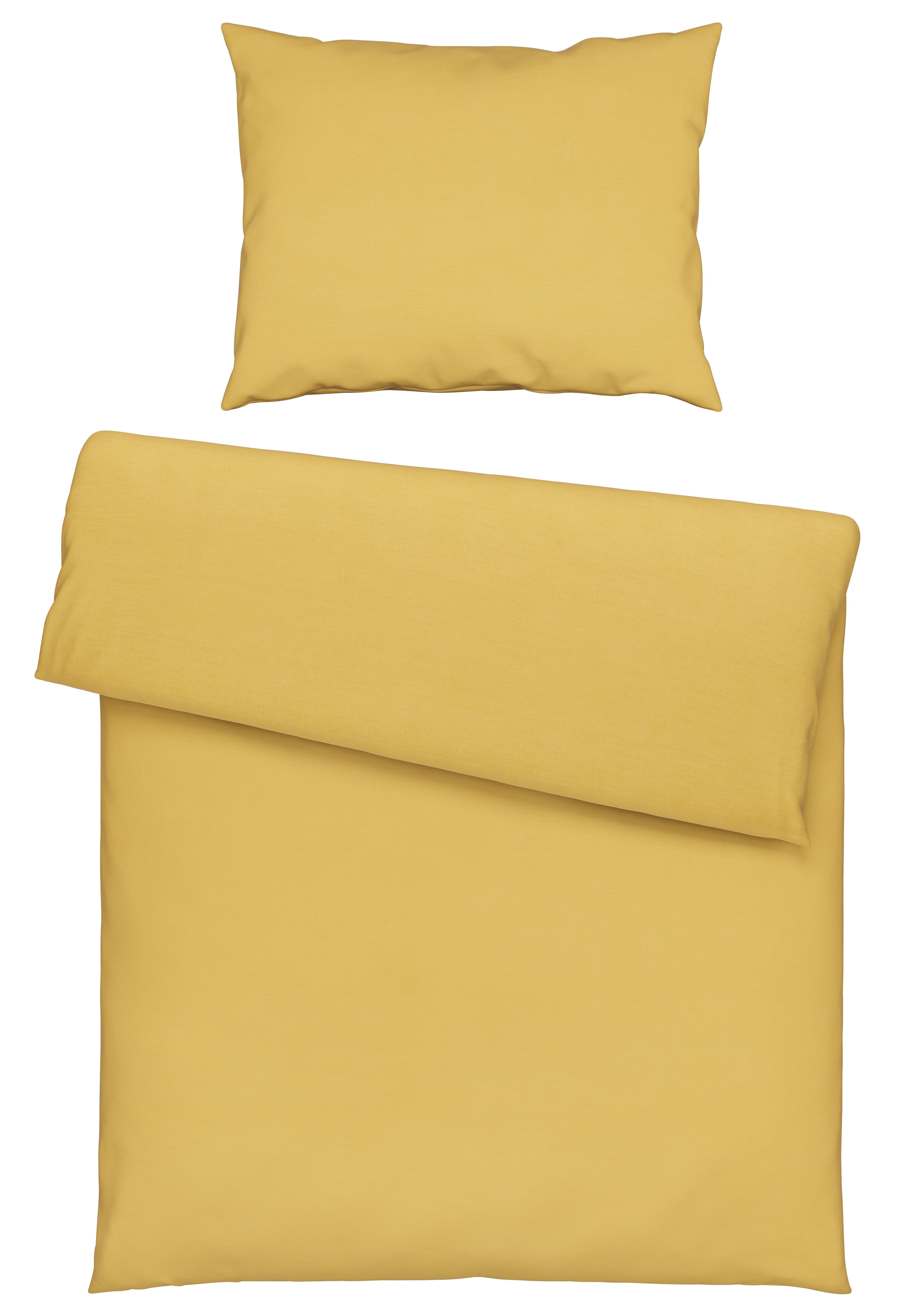 Povlečení Waffel, 140/200cm, Žlutá - žlutá, Moderní, textil (140/200cm) - Modern Living