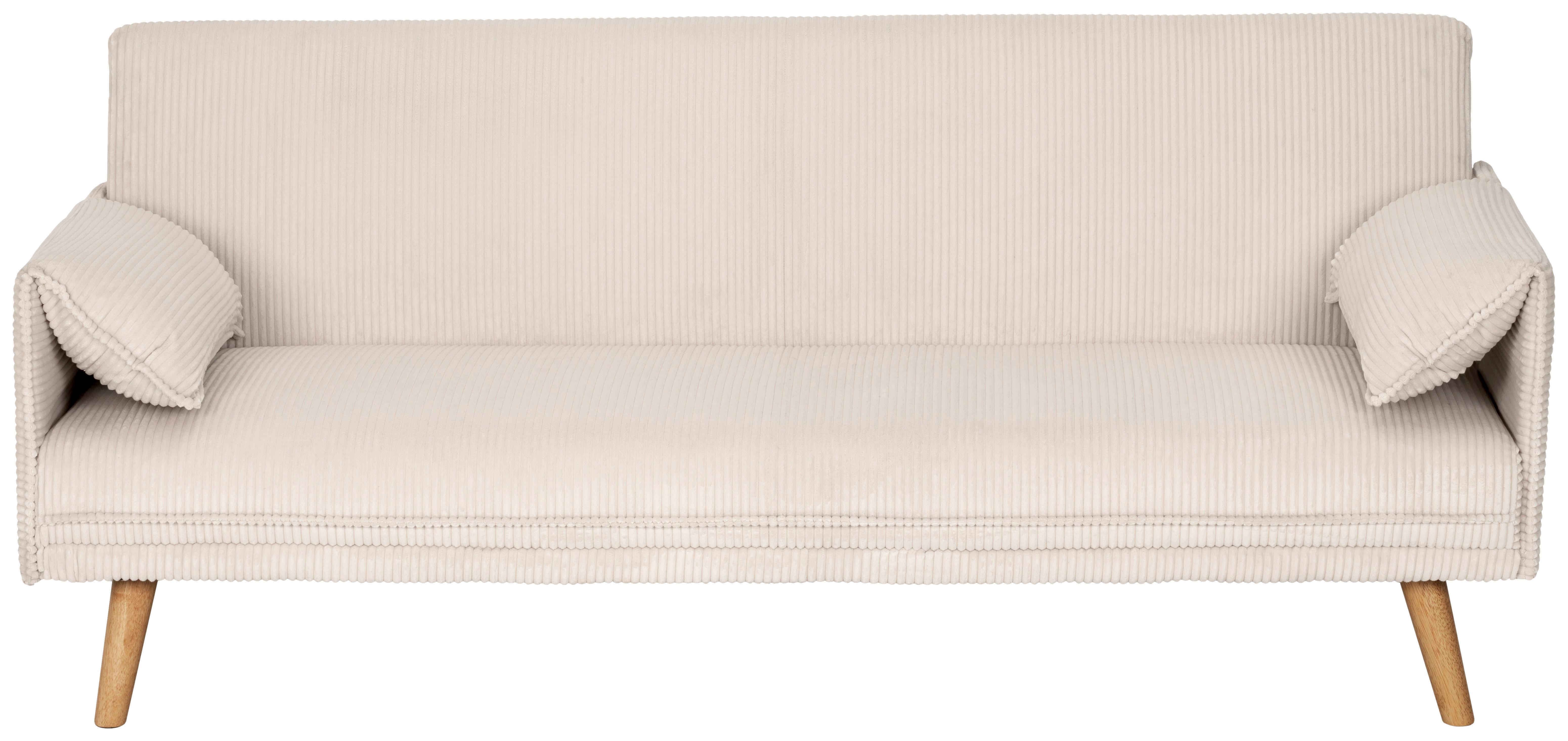 3.-sitzer-sofa Mit Schlaffunktion Como B: 193 Cm - Creme/Naturfarben, Design, Textil (193/81/92cm) - Livetastic