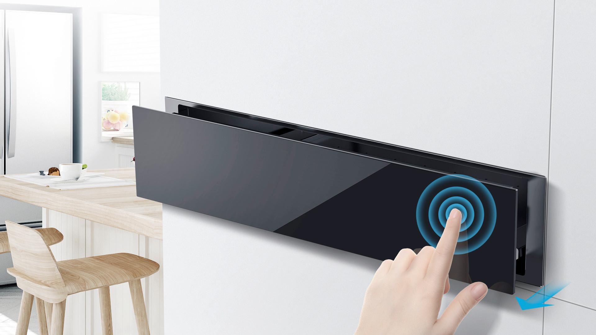 Wärmeschublade MWmtcn14j-Bk - Schwarz, MODERN, Glas (59.5/14.1/54.1cm) - Midea