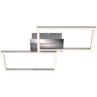 Stropní LED svítidlo Olo, 28 Watt, 50/38,8/8 cm - barvy chromu/barvy hliníku, Romantický / Rustikální, kov/plast (50/38,8/8cm) - Mömax