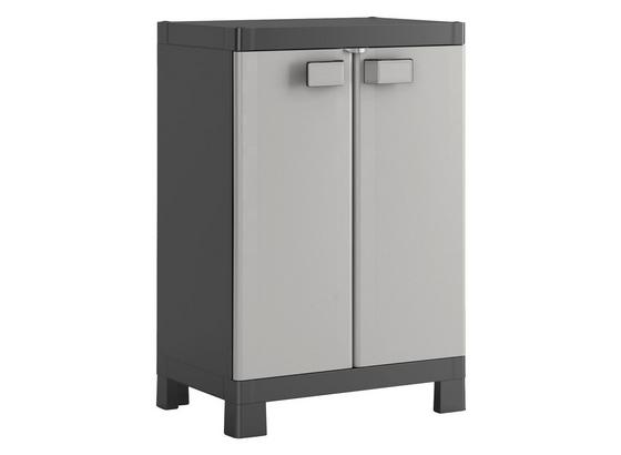 Geräteschrank Kunststoff Logico Niedrig - Hellgrau/Schwarz, KONVENTIONELL, Kunststoff (65/97/45cm) Geräteschrank Kunststoff Logico Niedrig - Hellgrau/Schwarz, KONVENTIONELL, Kunststoff (65/97/45cm)