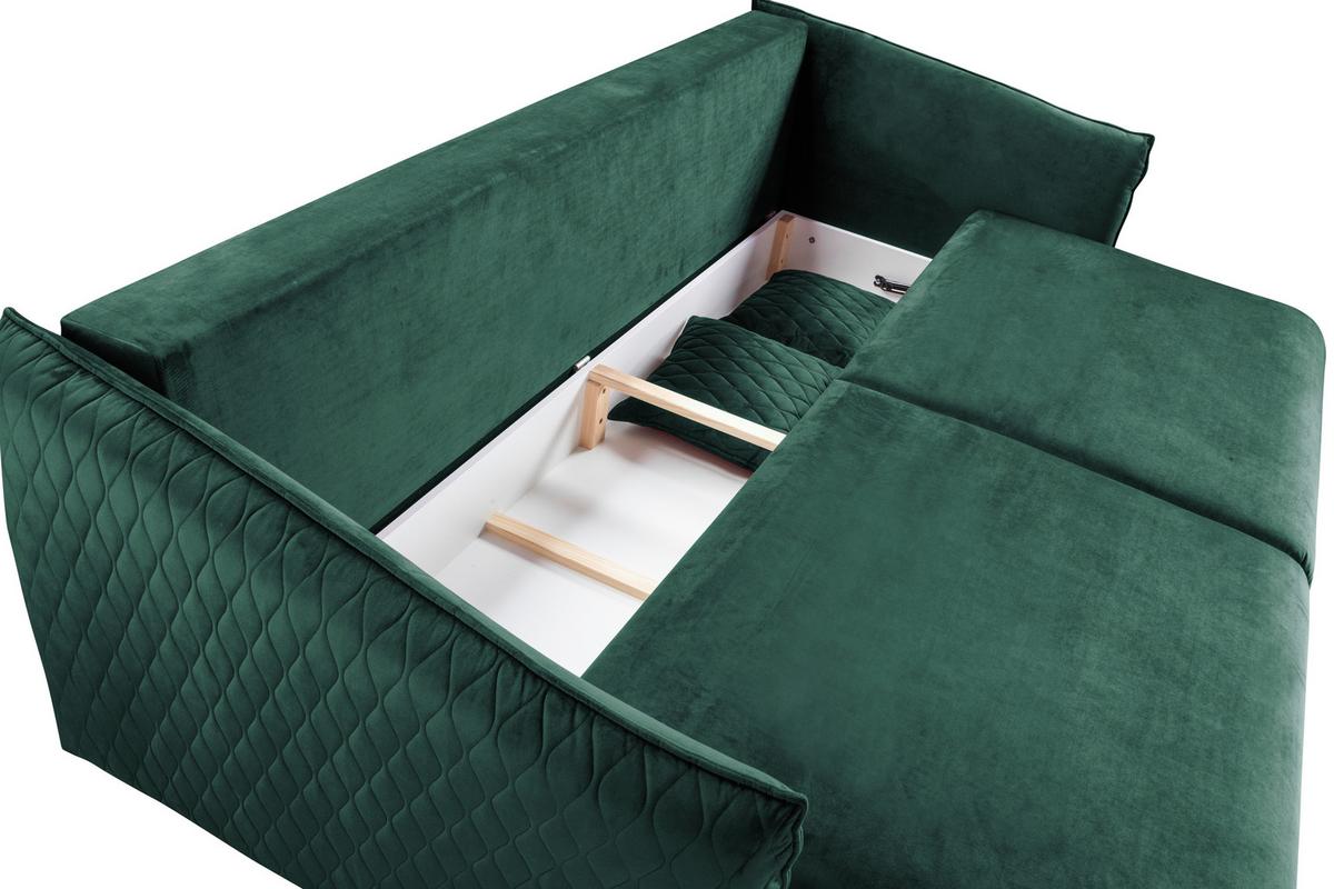2-sitzer-sofa Mit Schlaffunktion Empoli B: 235cm - Goldfarben/Grün, Design, Textil (235/96/104cm) - MID.YOU