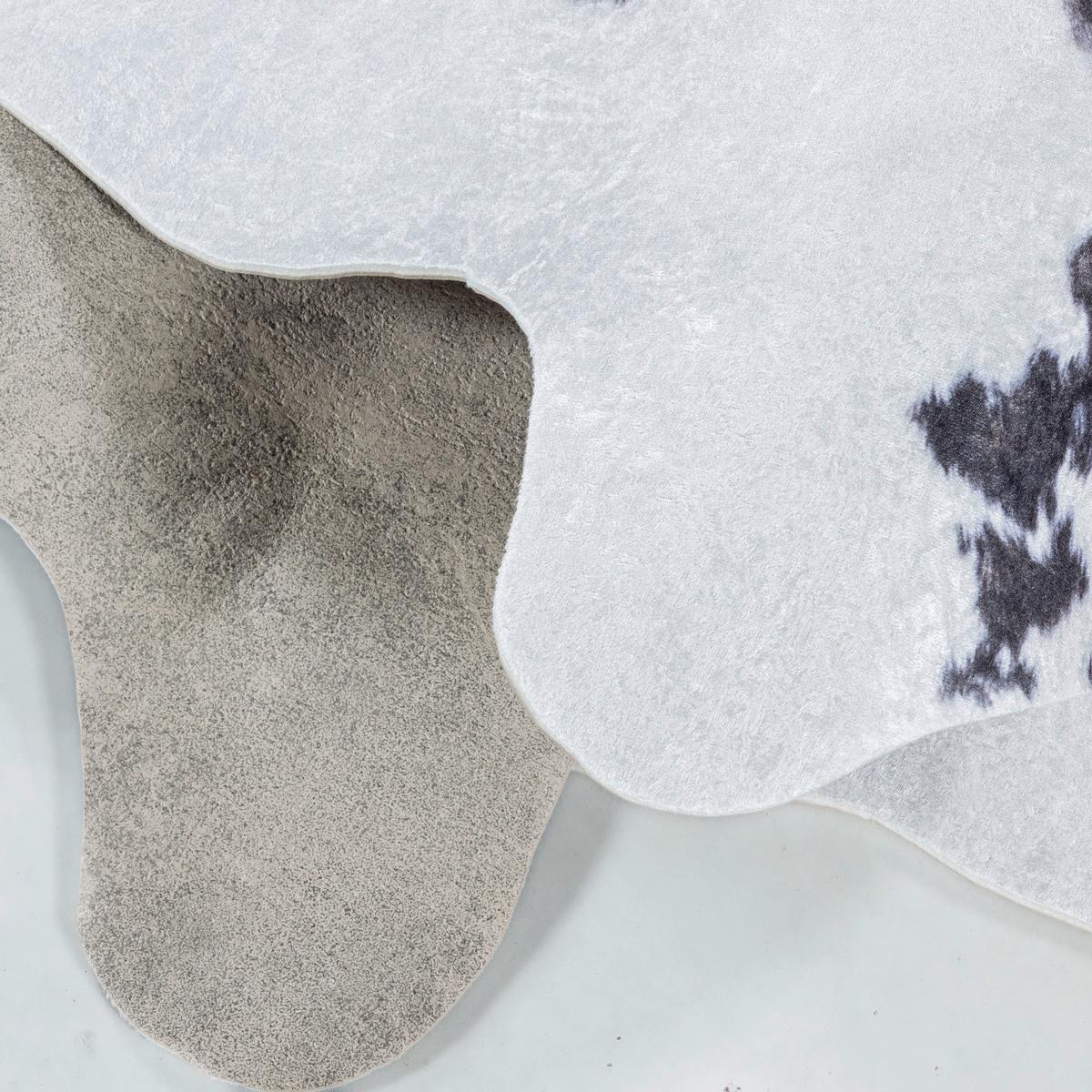 Fellteppich Etosha - Braun/Weiß, Design, Textil (100/135cm) - Novel
