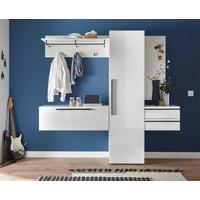 ŠATNA SARA - bílá, Moderní, kompozitní dřevo/sklo (208/197/35cm)