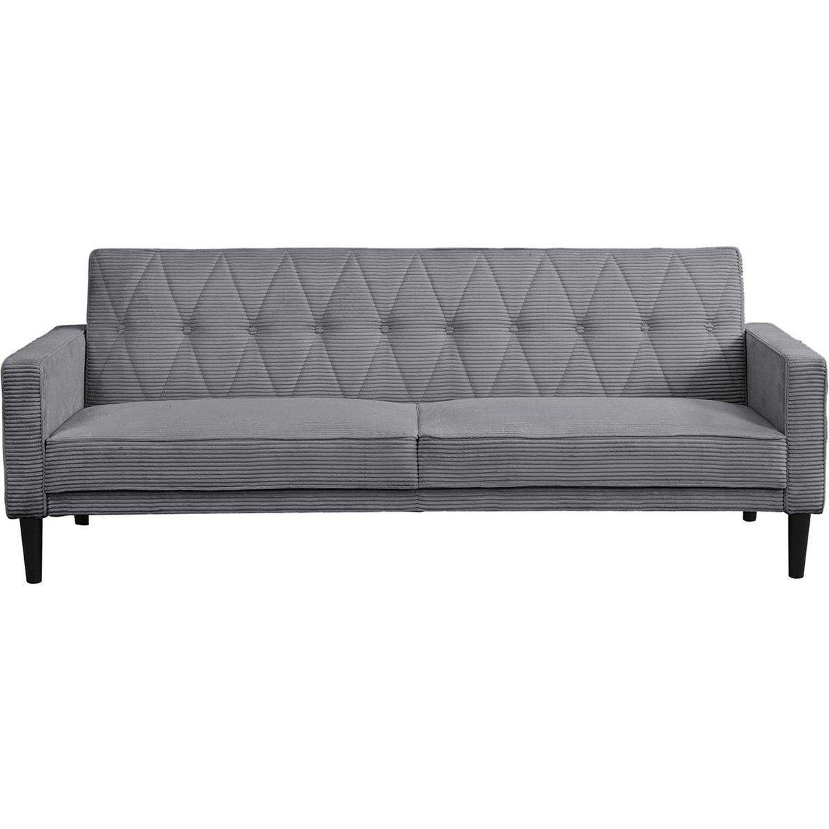 Schlafsofa Aarhus Grau, mit Schlaffunktion - Braun/Grau, Basics, Textil (213/81/86cm) - Livetastic