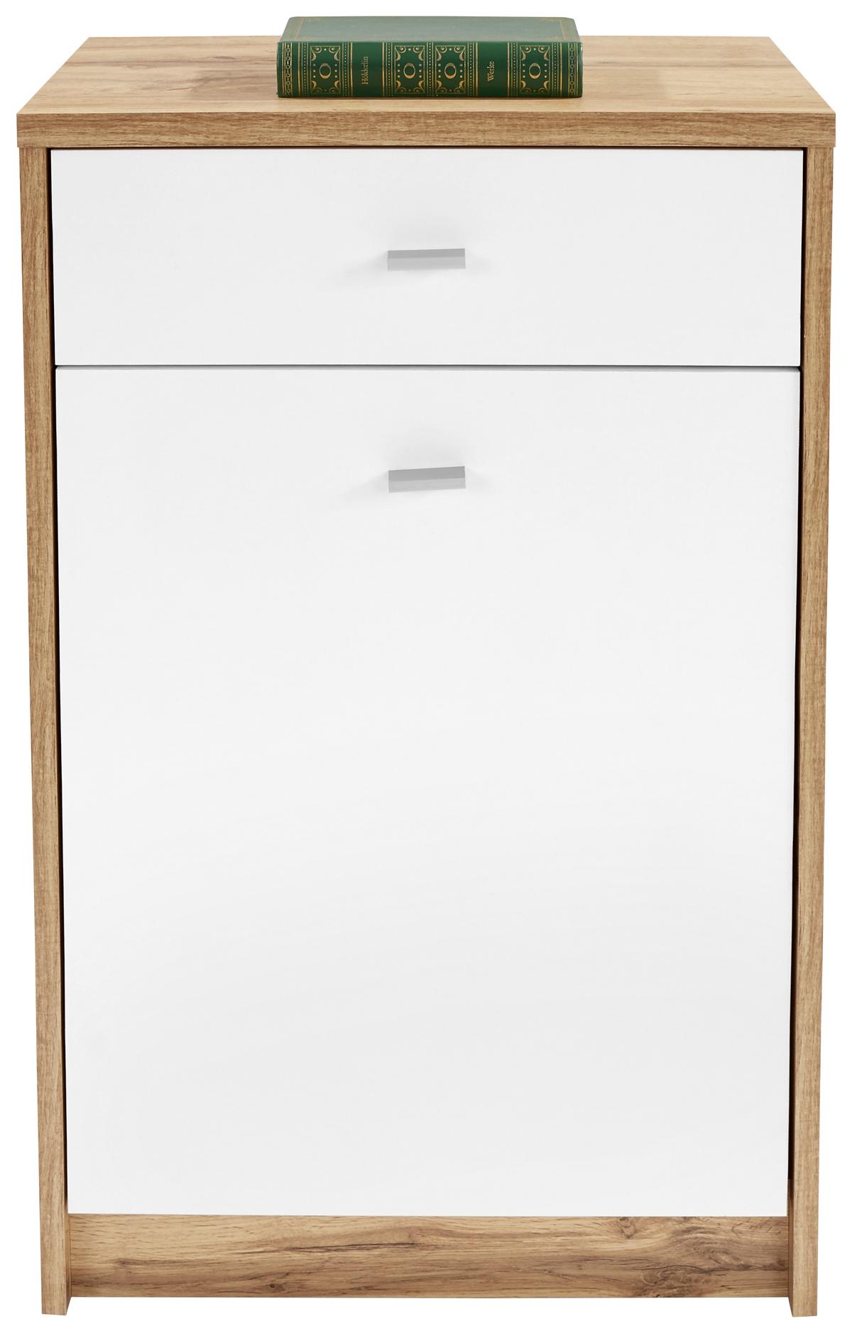 Kommode B 50cm 4-You New, Wotan Eiche Dekor/Weiß - Eichefarben/Weiß, MODERN, Holzwerkstoff (50/85,4/34,6cm)