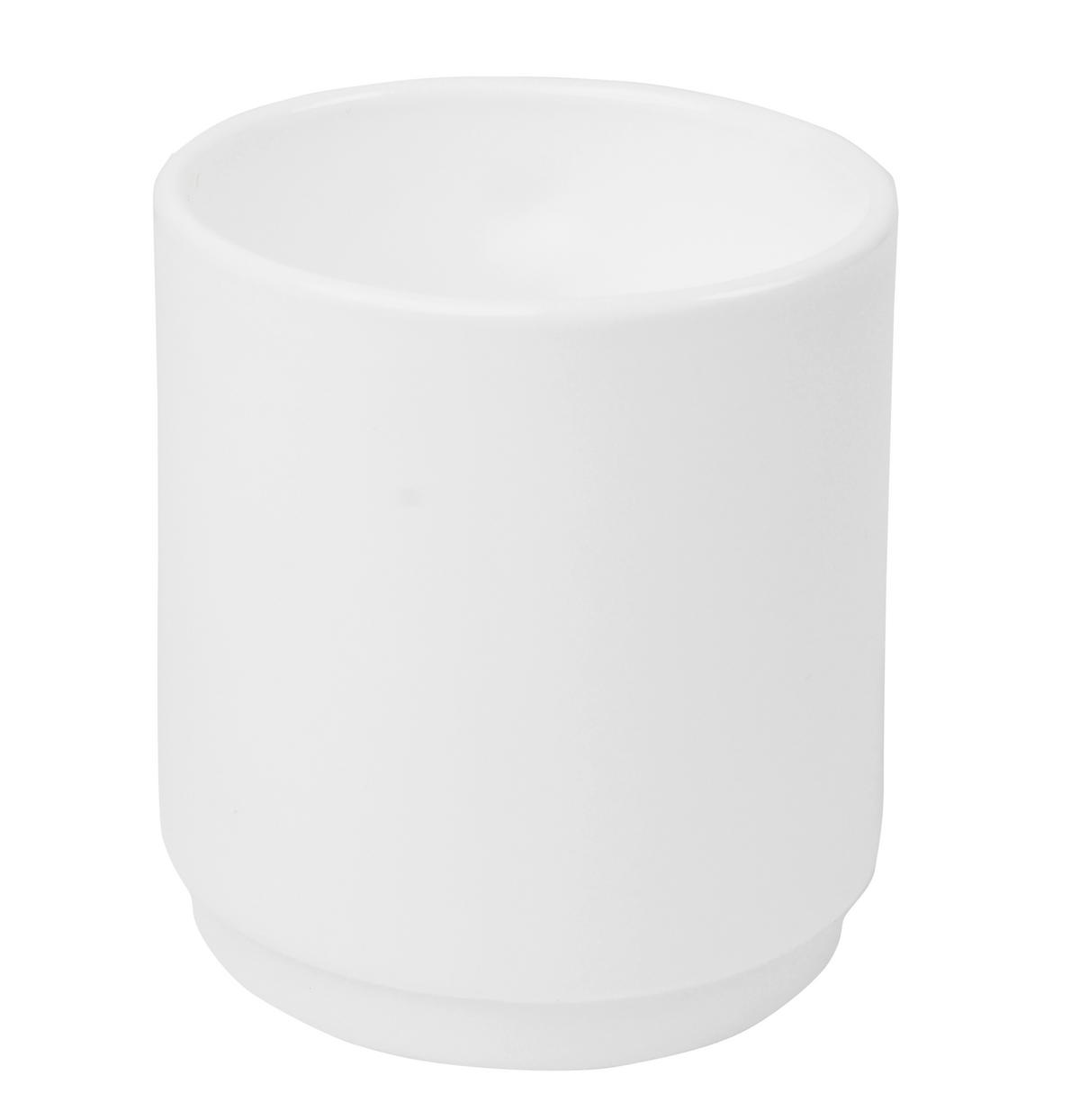 KAFFEEBECHER Olivia - Weiß, Basics, Glas (7,9/8,8cm) - Ondega