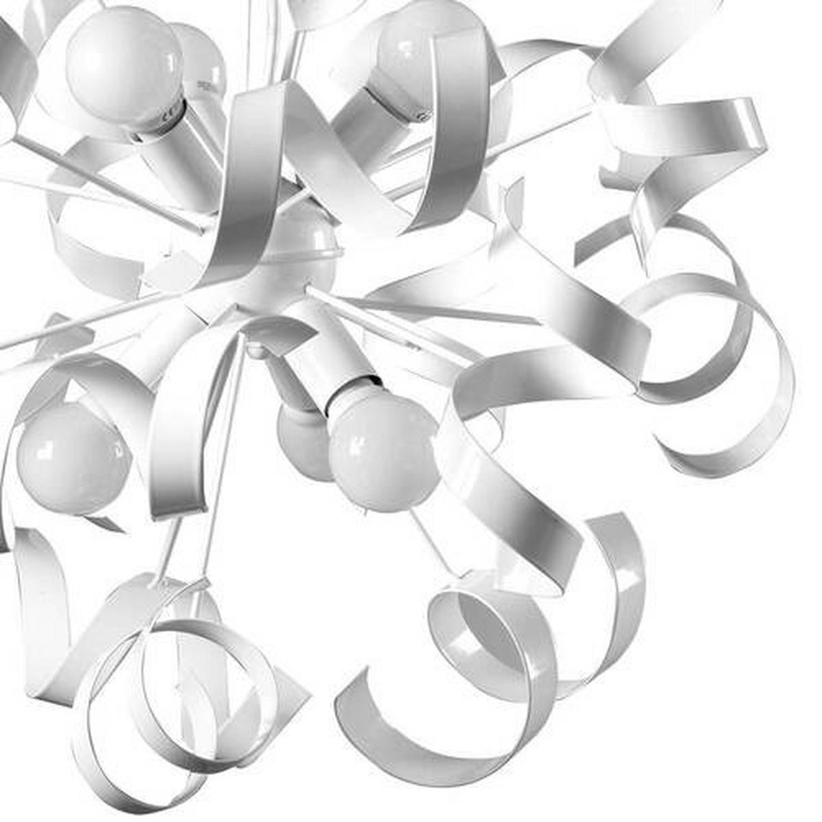 Hängeleuchte 4812/6b - Weiß, Design, Metall (50/150cm)